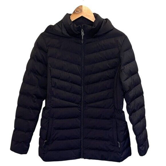 32 Degrees Jackets & Blazers - 32 Degrees Women's Classic Black Puffer Jacket Hooded Size L